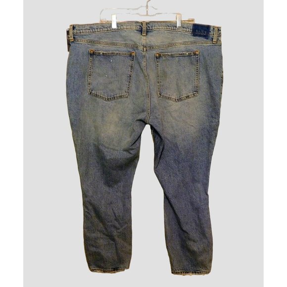 Abercrombie Fitch Jeans The Skinny 36 Short Blue Denim Destroyed Distressed NEW - Picture 4 of 12